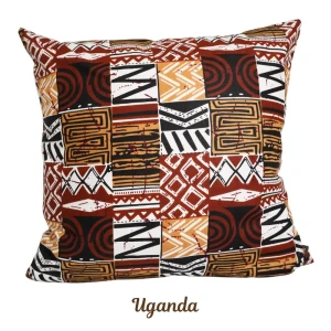 Poduszka dekoracyjna afrykańska 45x45 Uganda (z wkładem) – edycja limitowana